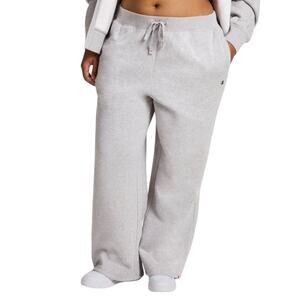 Champion High-Rise Wide Leg Sweatpants Womens Large Heather Gray 25" Inseam*